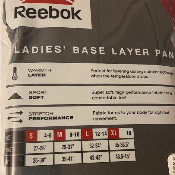 Reebok Pants & Jumpsuits Reebok Grey Long Underwear Thermal Pant